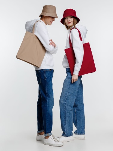 Холщовая сумка Avoska, бордовая фото 3