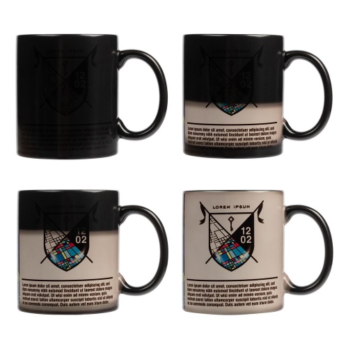 Кружка «Хамелеон», глянцевая, черная фото 5