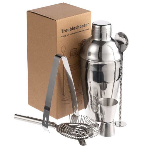 Набор для приготовления коктейлей Troubleshooter, серебристый фото 4