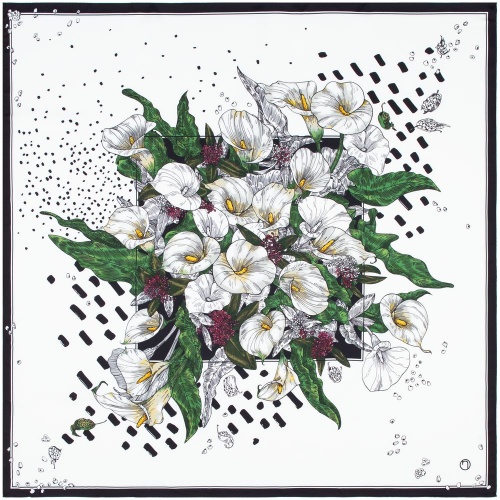 Платок шелковый Delicate, каллы Платок шелковый Delicate, каллы