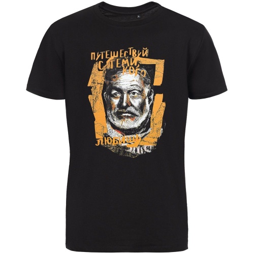 Футболка «Хемингуэй», черная фото 3