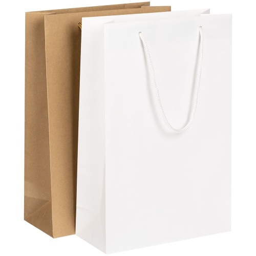 Пакет бумажный Plat M, белый фото 2