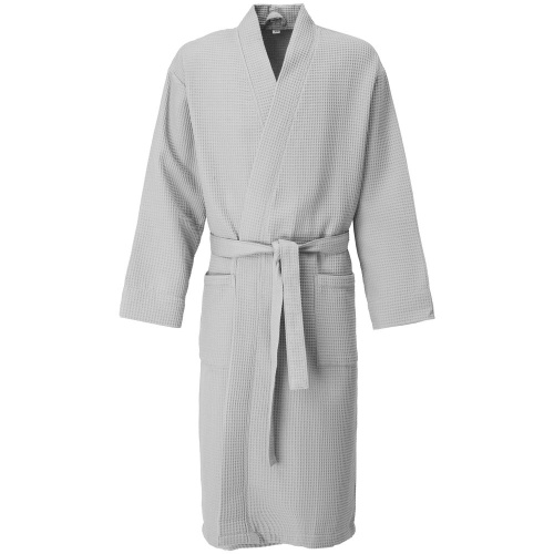 Халат вафельный Kimono, светло-серый фото 2 Халат вафельный Kimono, светло-серый фото 2