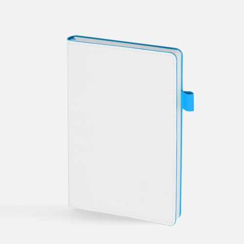 Ежедневник White Shall, недатированный, бело-голубой фото 2