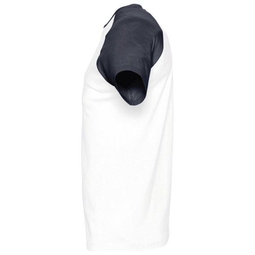 Футболка мужская двухцветная Funky 150, белая с темно-синим фото 4