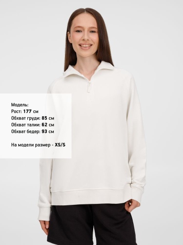 Толстовка унисекс S3, молочно-белая фото 4