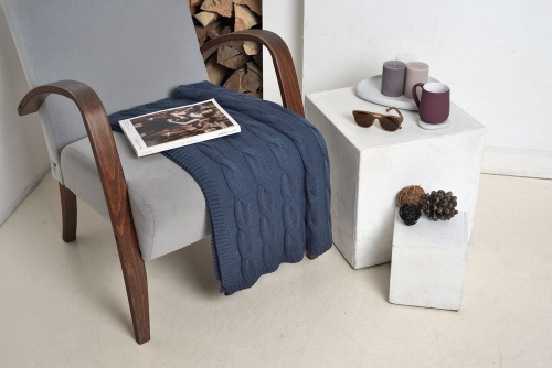 Плед Stille, синий меланж фото 6 Плед Stille, синий меланж фото 6