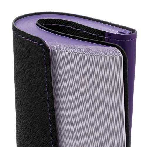 Ежедневник Nice Twice, недатированный, черный с фиолетовым фото 5