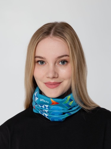 Многофункциональная бандана Bolt, ярко-бирюзовая фото 14 Многофункциональная бандана Bolt, ярко-бирюзовая фото 14