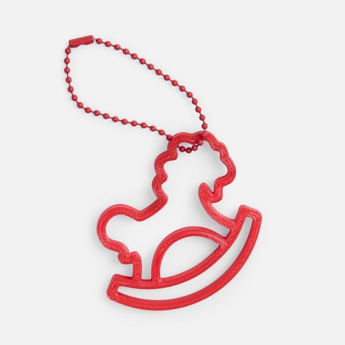 Подвеска «Лошадка-качалка», 3D-печать, красная фото 3