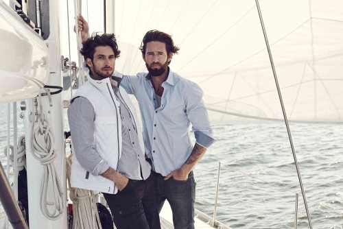 Рубашка мужская в полоску Reno, серая фото 5 Рубашка мужская в полоску Reno, серая фото 5