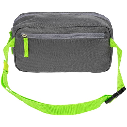 Поясная сумка Sensa, серая с салатовым фото 6