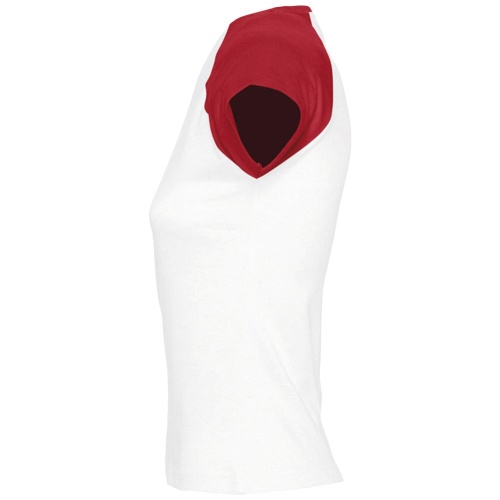 Футболка женская Milky 150, белая с красным фото 4