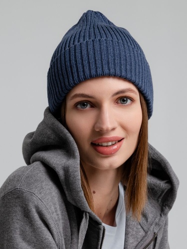 Шапка Stout, синий меланж фото 9