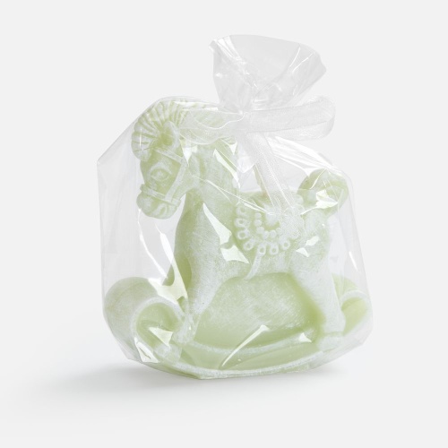 Свеча фигурная «Лошадка-качалка», светло-зеленая фото 2 Свеча фигурная «Лошадка-качалка», светло-зеленая фото 2