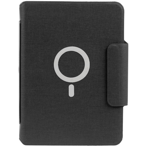 Органайзер с блокнотом и аккумулятором Oiro, черный фото 5 Органайзер с блокнотом и аккумулятором Oiro, черный фото 5