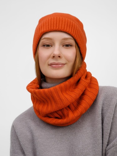 Снуд ComFleece, темно-оранжевый (кирпичный) фото 7