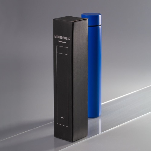 Термобутылка Metropolis, синяя фото 4 Термобутылка Metropolis, синяя фото 4