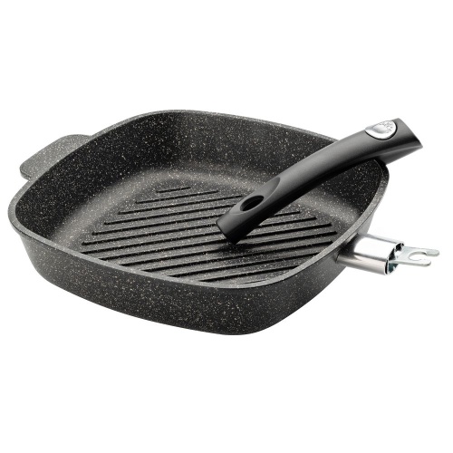 Сковорода литая Qualita, гриль фото 3